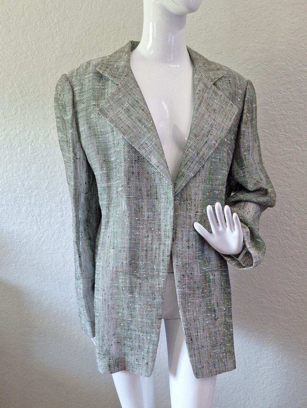 Linda Allard Ellen Tracy Oh My Like Wearing Nothing Open Front Blazer!